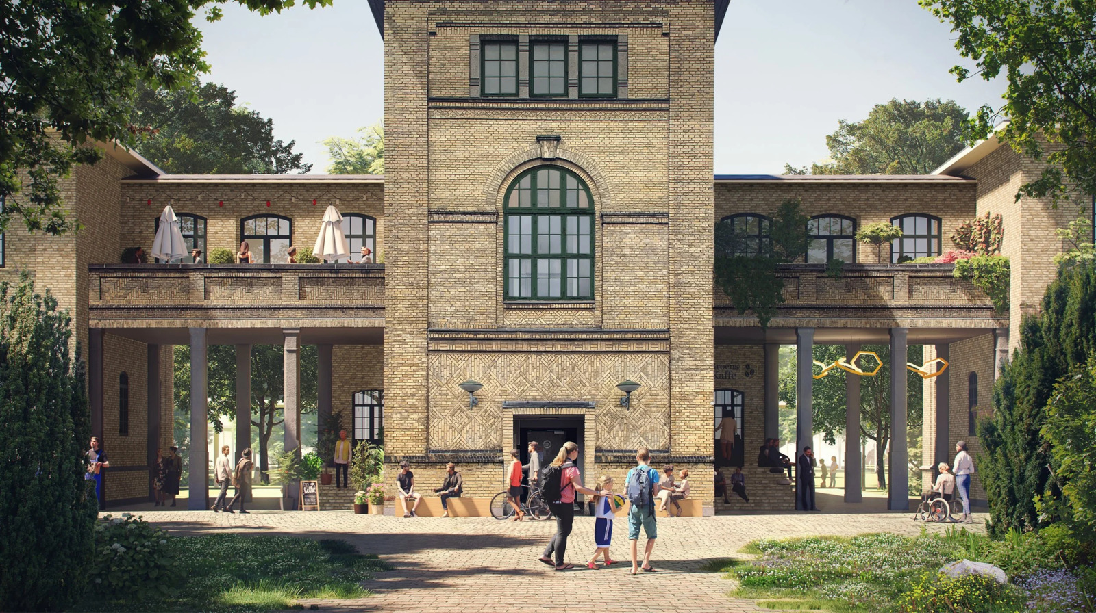 Visualisering af Hospitalshaven, omdannelsen af det tidligere Frederiksberg Hospital